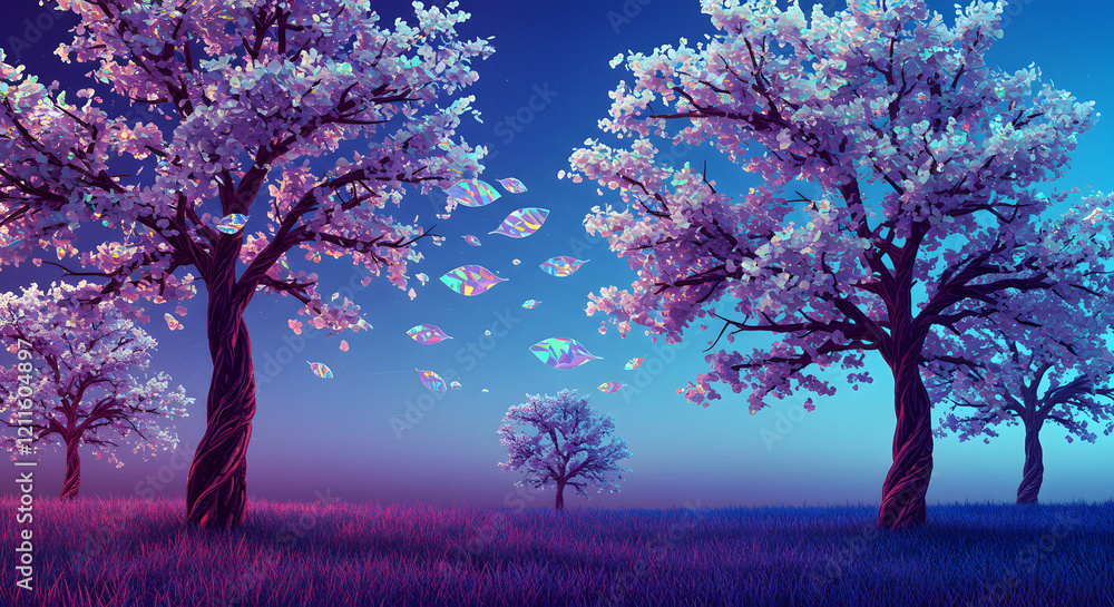 A mystical forest with glowing trees and a hint of gold. A mystical forest with glowing trees and a hint of gold.