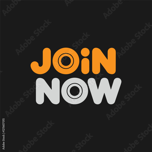 Join Now Typography Vector Template Design for Social Media, Business Branding, Flyer, Brochure and Promotional Campaigns