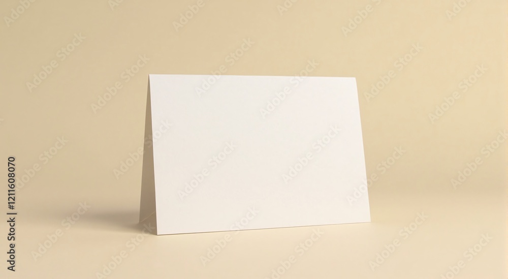 White card with a thank you design, upright on a cream background, showcasing its smooth texture and minimalistic style. White card with a thank you design, upright on a cream background, showcasing its smooth texture and minimalistic style.