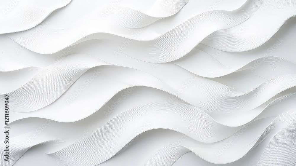 Obraz premium Elegant White Wave Background for Design Projects