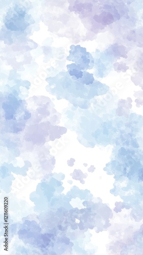 Soft Watercolor Cloud Blue Purple Tone Serene Design