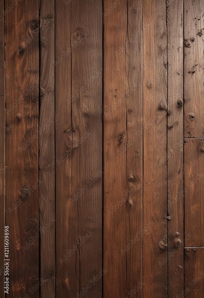 Close-up of weathered wooden boards with rich brown hues, aged, vintage, textured Close-up of weathered wooden boards with rich brown hues, aged, vintage, textured