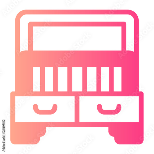 baby crib gradient icon