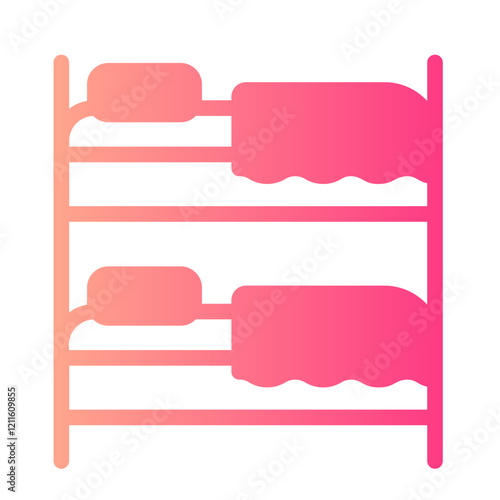 bunk bed gradient icon
