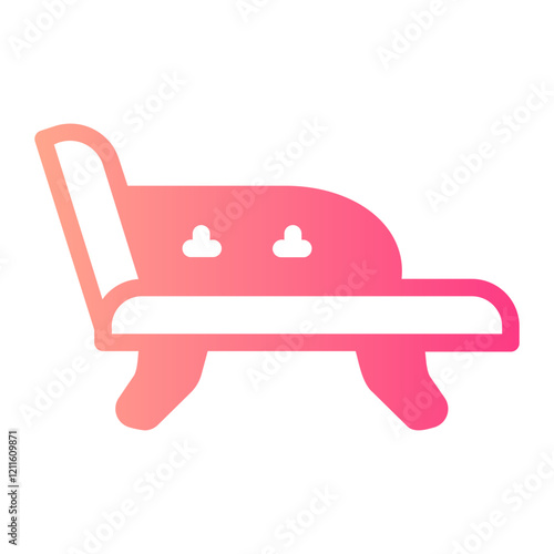 chaise longue gradient icon