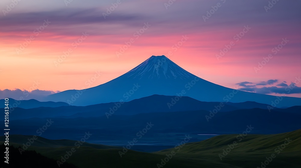 Majestic Mountain at Sunrise: A Breathtaking View Majestic Mountain at Sunrise: A Breathtaking View