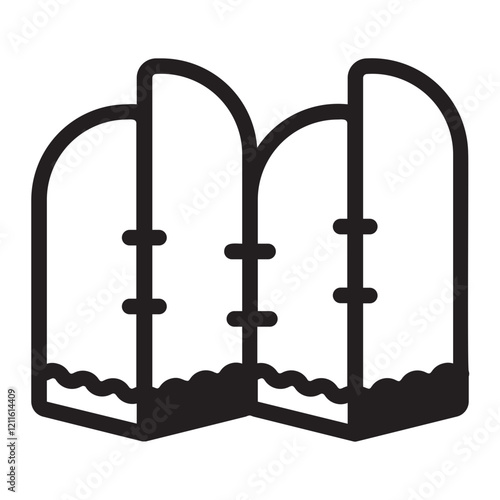 folding screen glyph icon