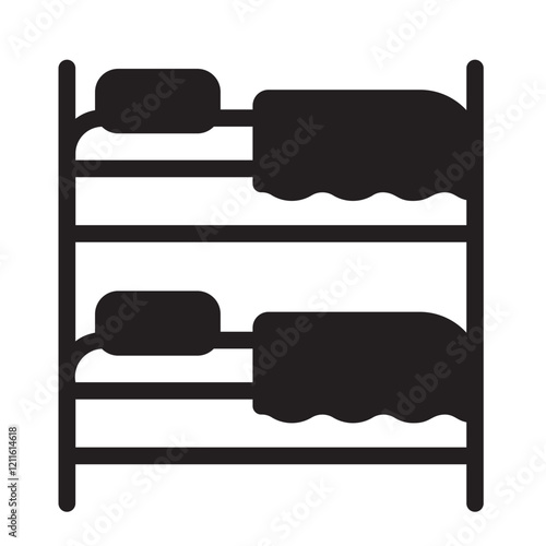bunk bed glyph icon
