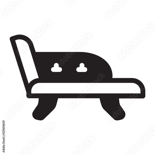 chaise longue glyph icon