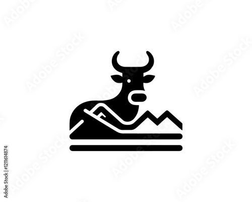 Cow logo vector. Animal farm. Cow icon vector illustration.