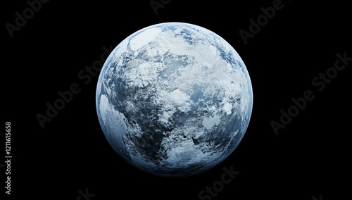 Fototapeta Naklejka Na Ścianę i Meble -  Frozen Earth, ice age planet, global warming concept.