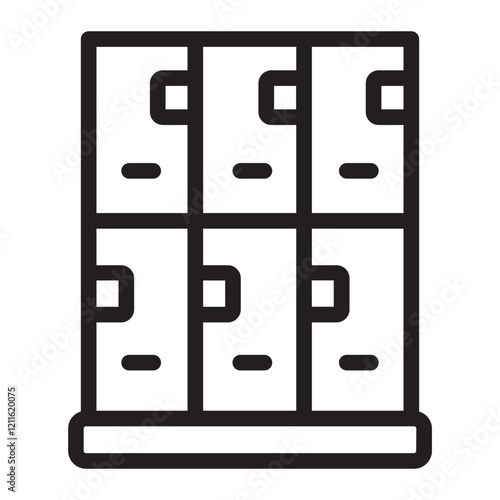 locker room line icon