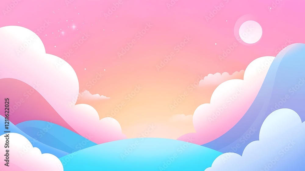 A breathtaking sunset sky featuring vibrant pink and blue hues with soft clouds, creating a serene and tranquil atmosphere perfect for nature lovers. A breathtaking sunset sky featuring vibrant pink and blue hues with soft clouds, creating a serene and tranquil atmosphere perfect for nature lovers.