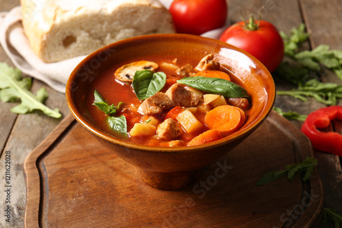 Hearty tomato vegetable sou...