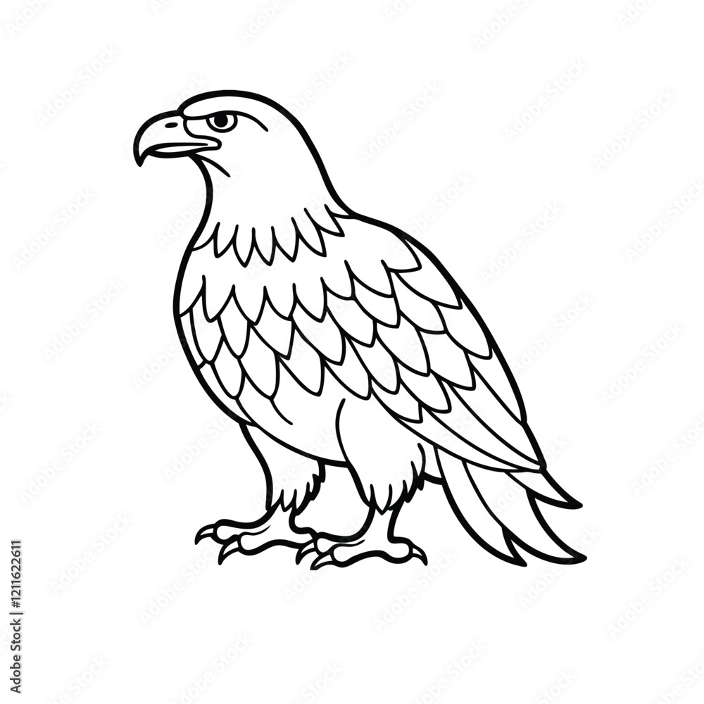 Fototapeta premium eagle isolated on white background