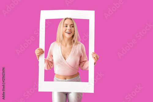 Young beautiful happy woman...