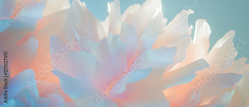 Wallpaper Mural Vibrant 3D flowers with geometric patterns in a modern abstract design Torontodigital.ca