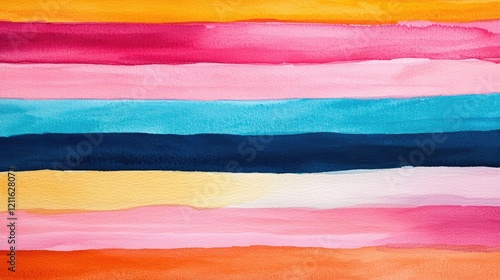 Striped watercolor idea. Vibrant watercolor stripes creating a colorful abstract background.