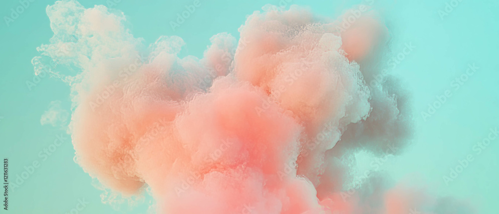 Naklejka premium Dynamic 3D smoke background with dissolving particles and vibrant visual effects