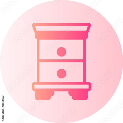 Bedside Table gradient icon