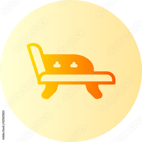 chaise longue gradient icon