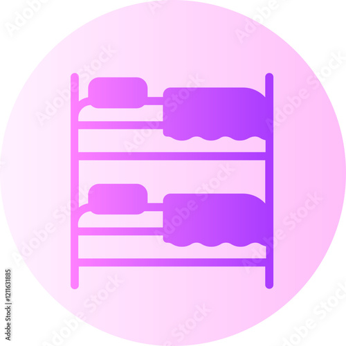 bunk bed gradient icon