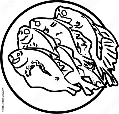 Tilapia fish Indonesian food coloring page