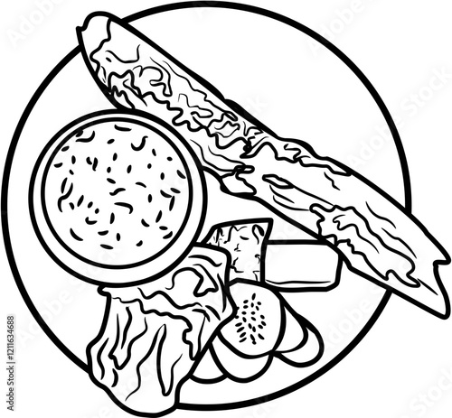 pepes Indonesian food coloring page