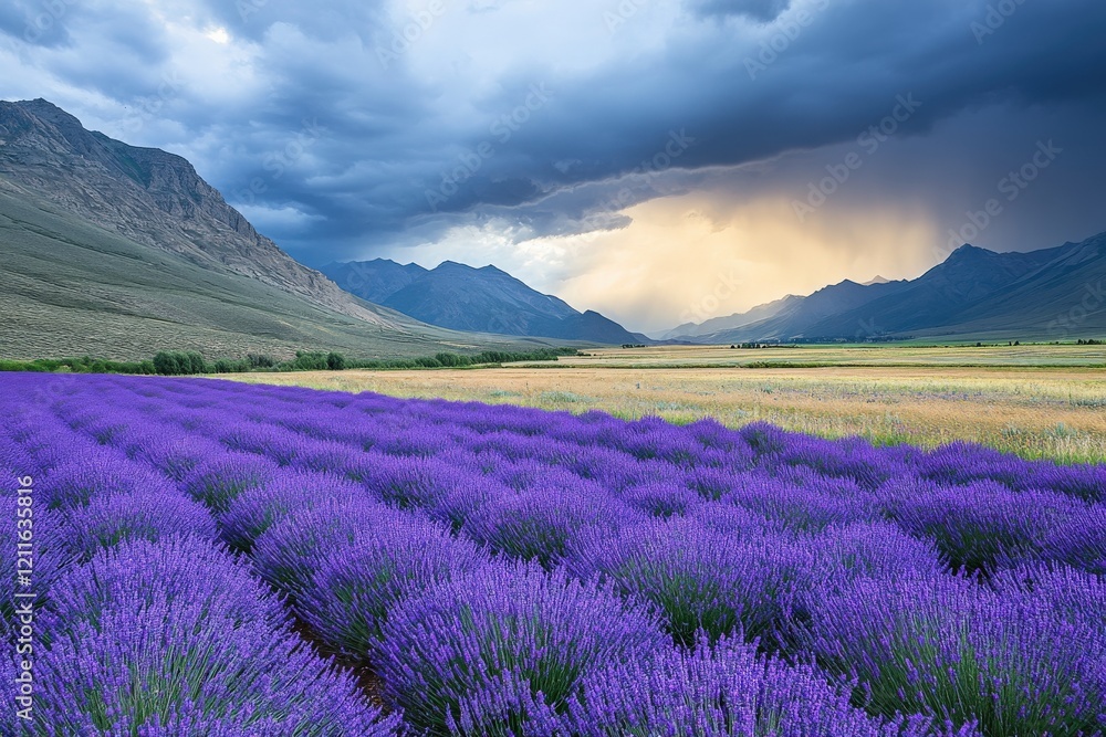 Fototapeta premium Dramatic Storm Clouds Over Scenic Countryside