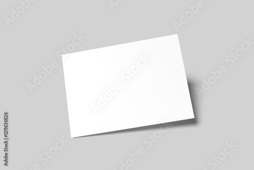 A4 Flyer Landscape Blank Mockup