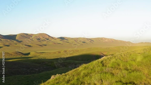 Wallpaper Mural Carrizo Plain at Sunrise, Golden Light on Rolling Hills in California Torontodigital.ca