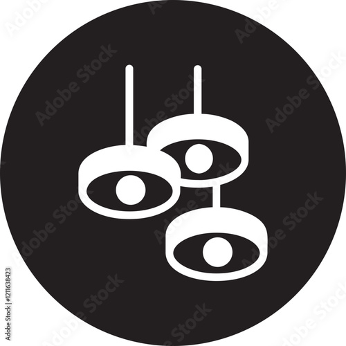Ceiling Lamp glyph icon