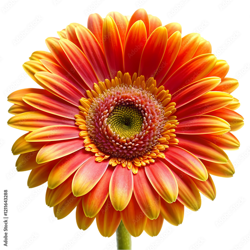 Vibrant Bloom: A Colorful Flower on Pristine White Background, Perfect for Design Projects and Vibrant Bloom: A Colorful Flower on Pristine White Background, Perfect for Design Projects and