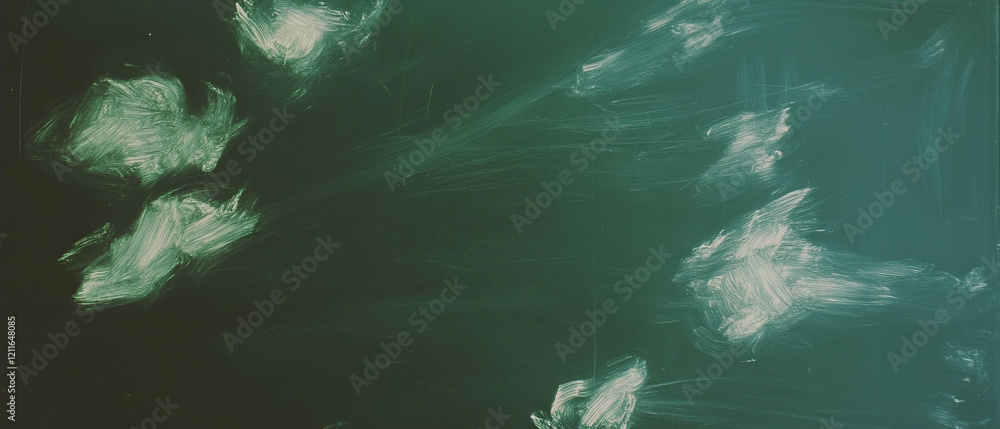 Fototapeta premium Dusty chalkboard background with faded chalk marks evokes a nostalgic educational atmosphere