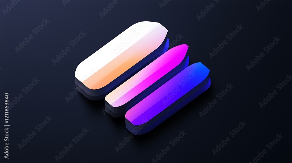 Abstract Geometric Gradient Shapes in 3D Abstract Geometric Gradient Shapes in 3D