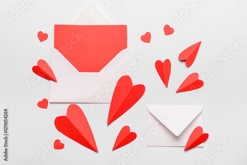 Love letter with red paper ...
