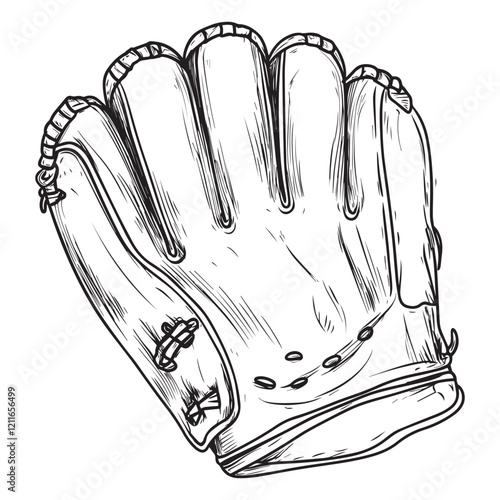 Baseball Glove Vector illustration, Baseball clipart Design