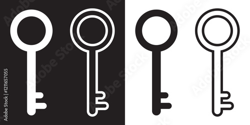 key icon set. key lock icon , access account login password icons - house key icon security symbol. vector interface app icons