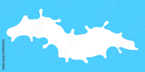 milk splash, milk simple shape for banner background, milk waves, milk splashes for advertising dairy products