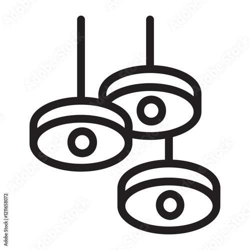 Ceiling Lamp line icon