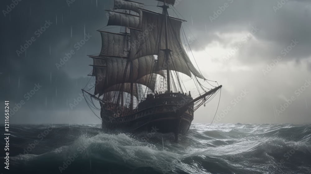 Fototapeta premium Sailing Through the Storm