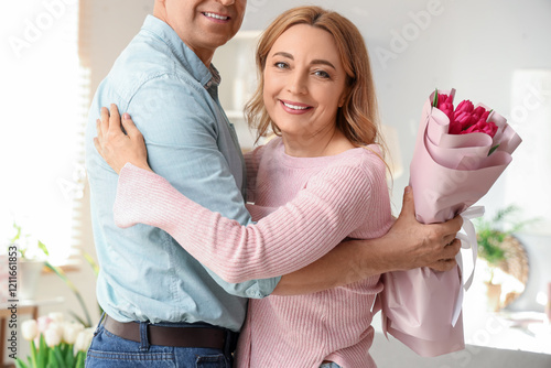 Middle-aged couple with bou...