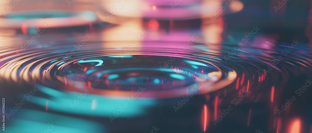 Obraz premium Exploring the concept of time travel through abstract ripples of light and color