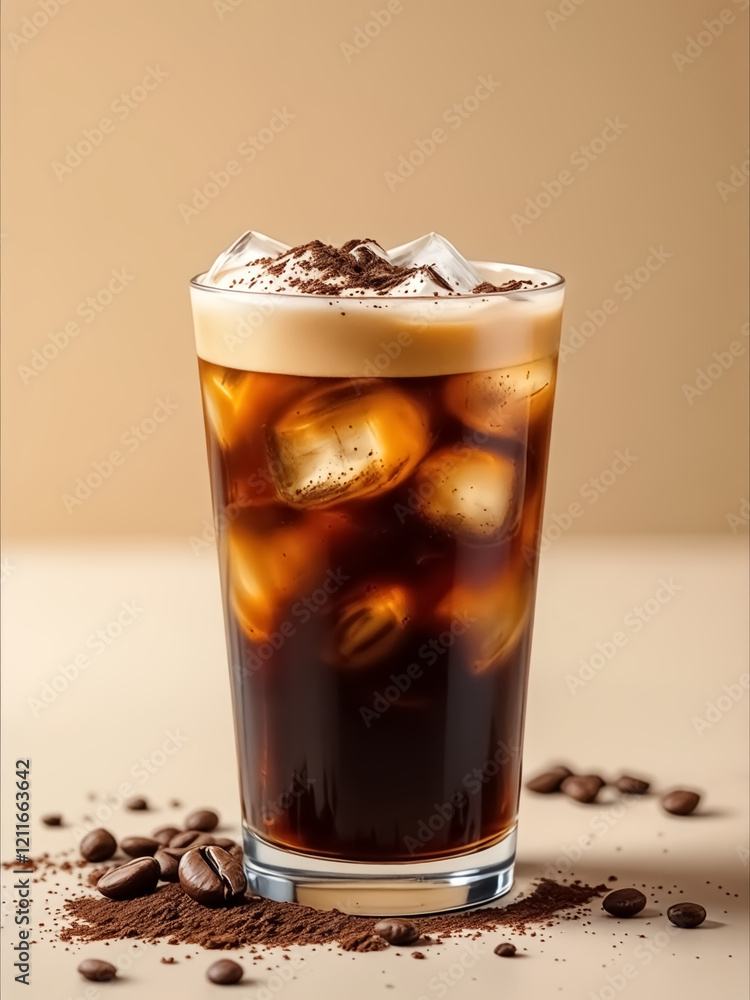 Iced Americano with a Garnish Iced Americano with a Garnish