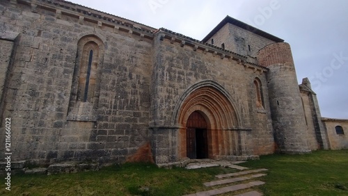 Iglesia gótica de Villamorón, situada en Burgos, España photo