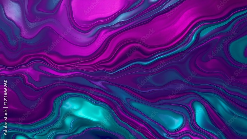 Fototapeta premium Elegant purple and pink fluid texture with smooth marbled swirls and vibrant gradient waves perfect for creative artistic backgrounds and modern design projects