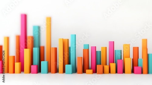 Wallpaper Mural A colorful bar graph displays various heights, illustrating data trends and comparisons in a visually engaging manner. Torontodigital.ca