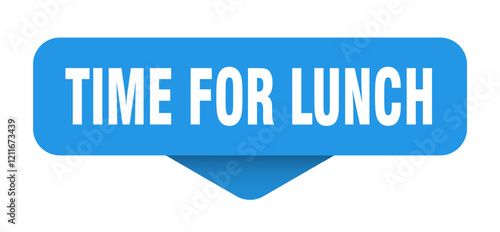 time for lunch sticker. time for lunch sign on transparent background