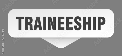 traineeship sticker. traineeship sign isolated on gray background
