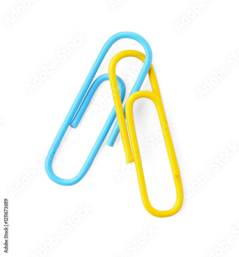 Wallpaper Mural Paper clips isolated on white. Office stationery Torontodigital.ca